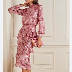 SALONI silk midi dress size M great condition